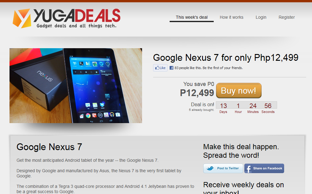 Get the Nexus 7 in the Philippines Through YugaDeals
