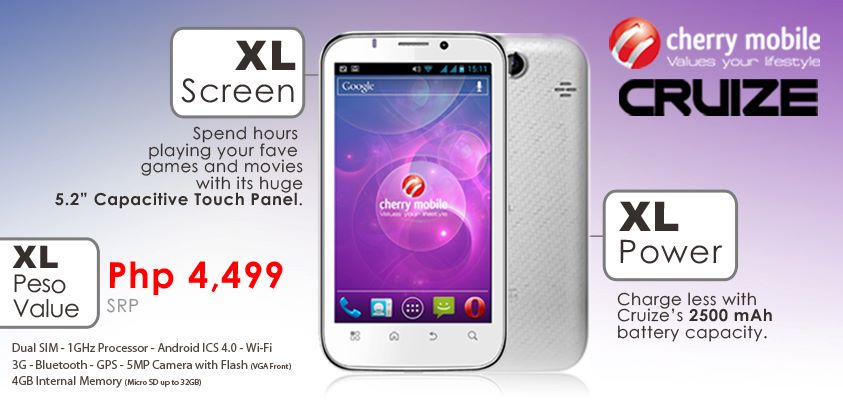 Cherry Mobile Cruize is Official! 5.2″ Phablet for Php4,499!
