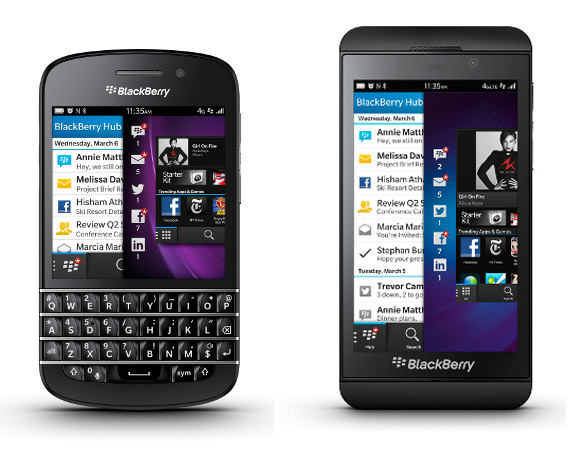 BlackBerry 10 on Z10 and Q10