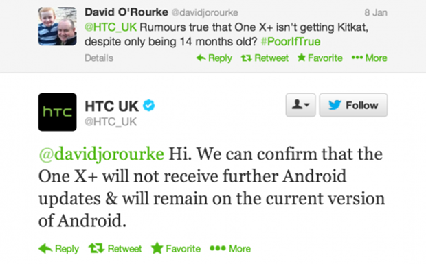 HTC One X+ Tweet