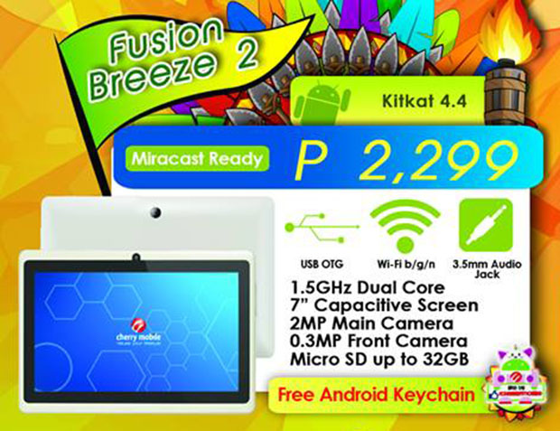 Cherry Mobile Fusion Aura and Fusion Breeze 2 Tablets Run Kitkat for Less Than Php2.5k!