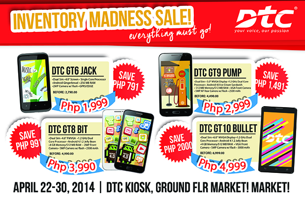 DTC is Having an Inventory Sale at Market! Market! from April 22-30!