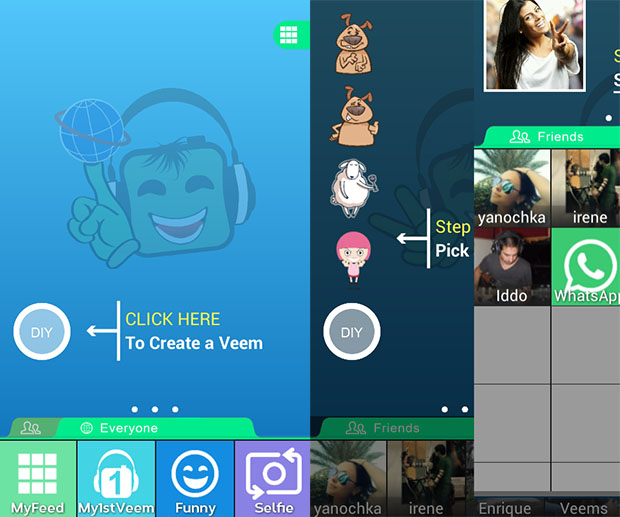 Veems: A Photo Sharing and Private Messaging App that Sends “Talking” Photos and Stickers