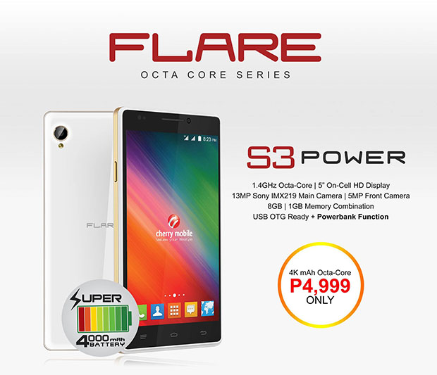 Budget-Minded Cherry Mobile Flare S3 Power Officially Announced with 4,000mAh Battery