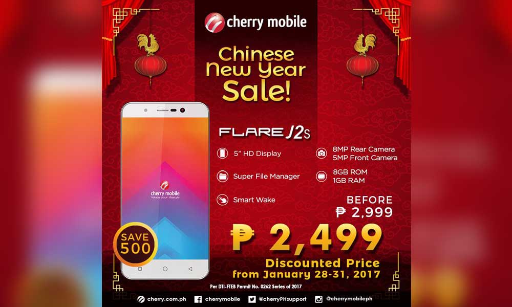 Cherry Mobile Flare J2s Down to Just Php2,499 NATIONWIDE from Jan 28-31!