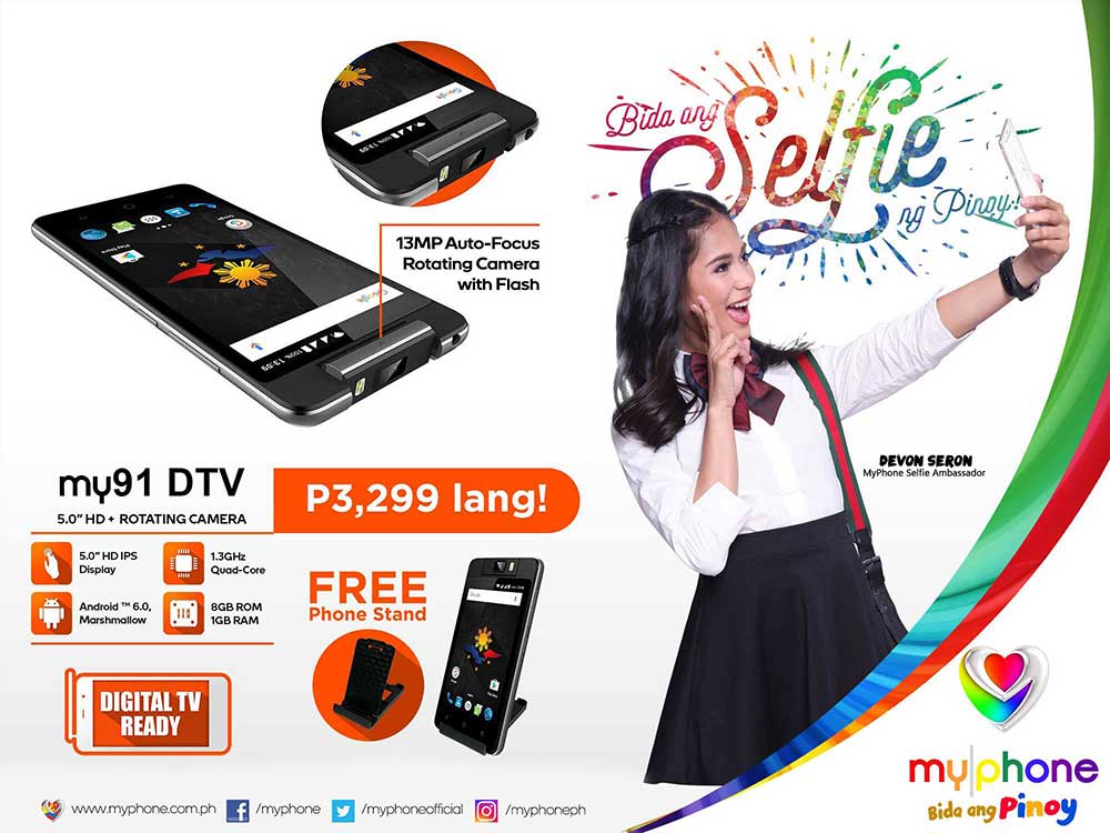 MyPhone My91 DTV and My71 DTV Budget Selfie Selfie Smartphones with Rotating Cameras Announced!
